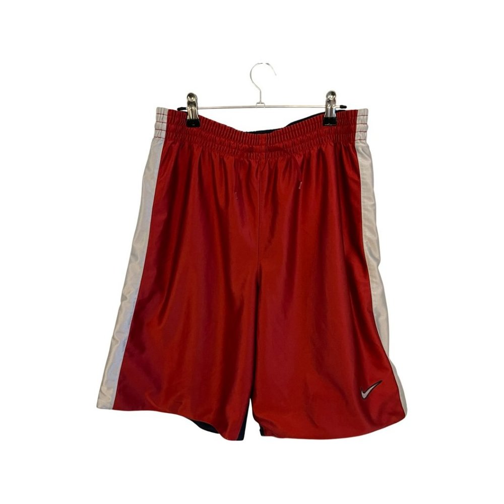 Nike Red Dazzle Bball Basketball Shorts - No Size Tag Fits M/L - Picture 1 of 2